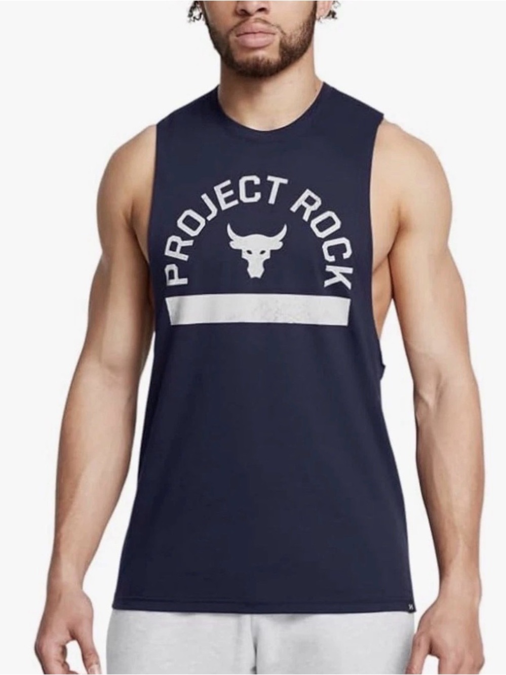 Under Armour Men's Project Rock Graphic Sleeveless Tank Top T Shirt Sz 3XLT, LT